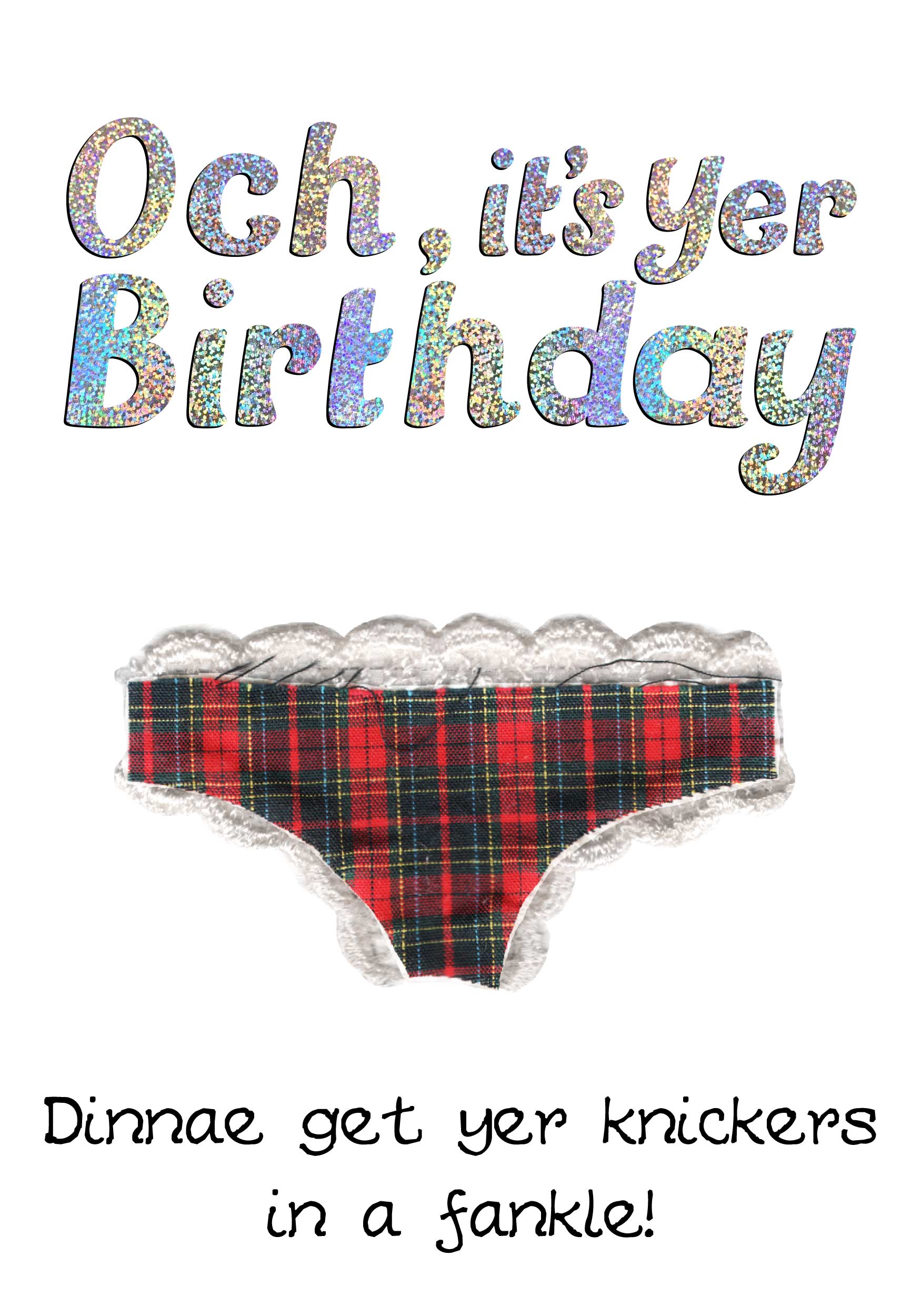 Birthday Knickers in a Fankle Card | Wee Wishes
