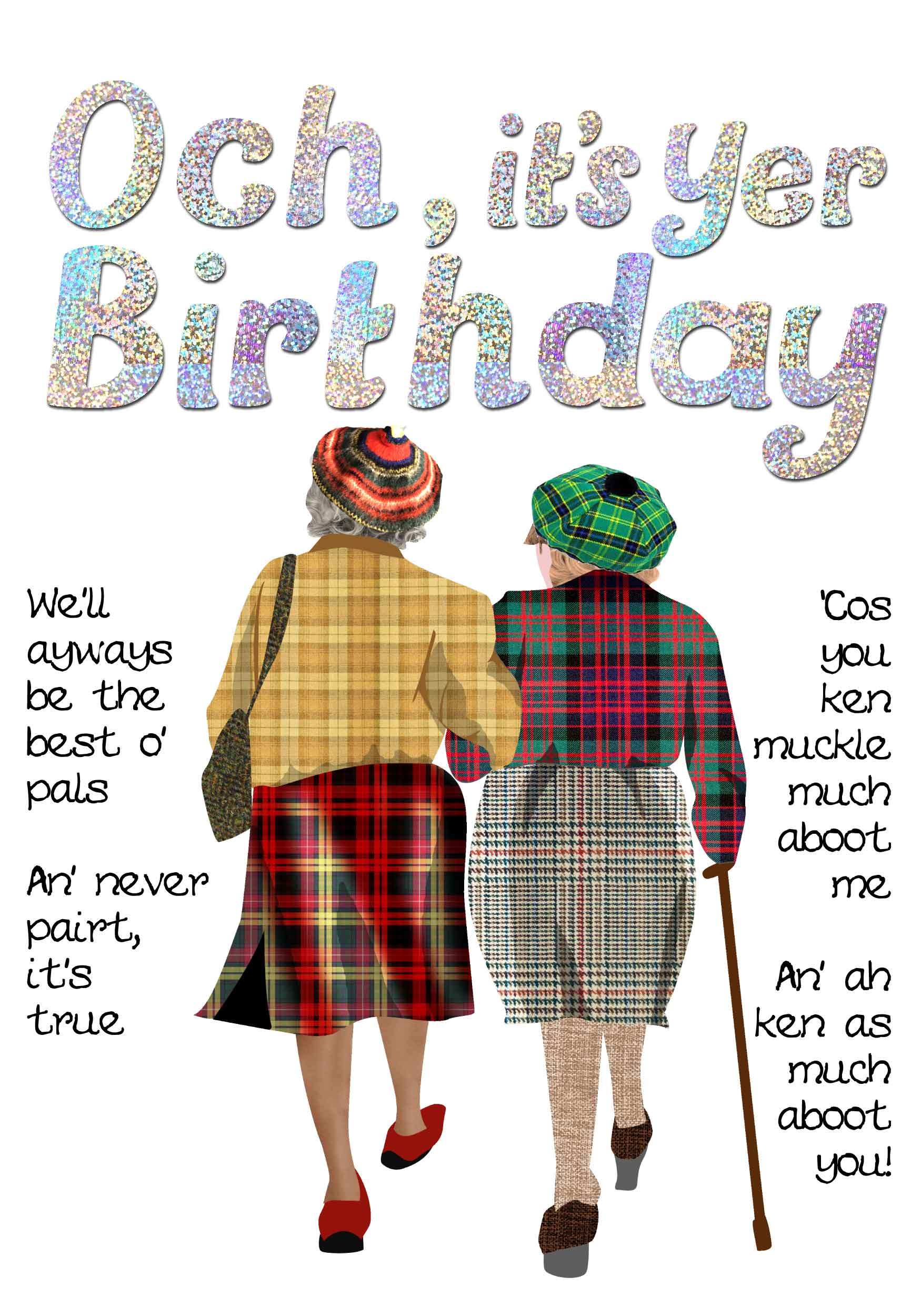 Birthday Auld Pals Card WWBD268 | Wee Wishes